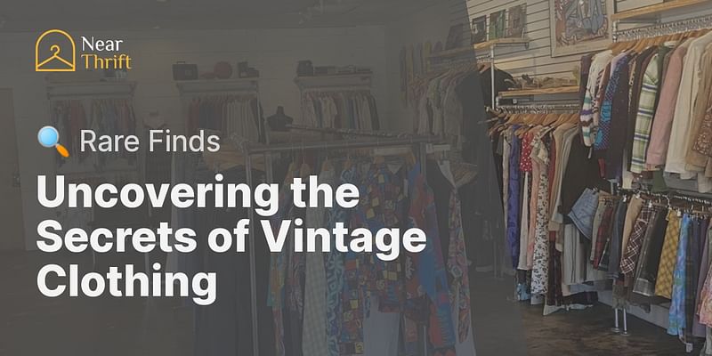 Uncovering the Secrets of Vintage Clothing - 🔍 Rare Finds