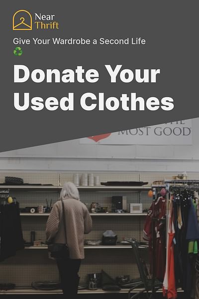 Donate Your Used Clothes - Give Your Wardrobe a Second Life ♻️